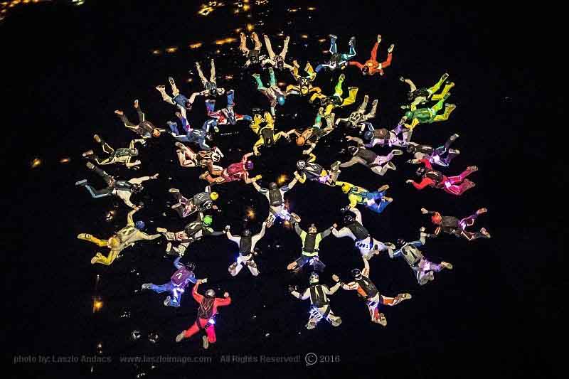 Night World Record 40-way, Skydive Arizona, 10 November 2016