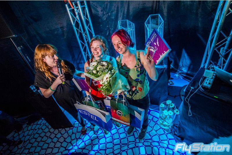 Author Elke Vermoesen getting 3rd at White Nights 2DW, with Anna Katharina Baddorf