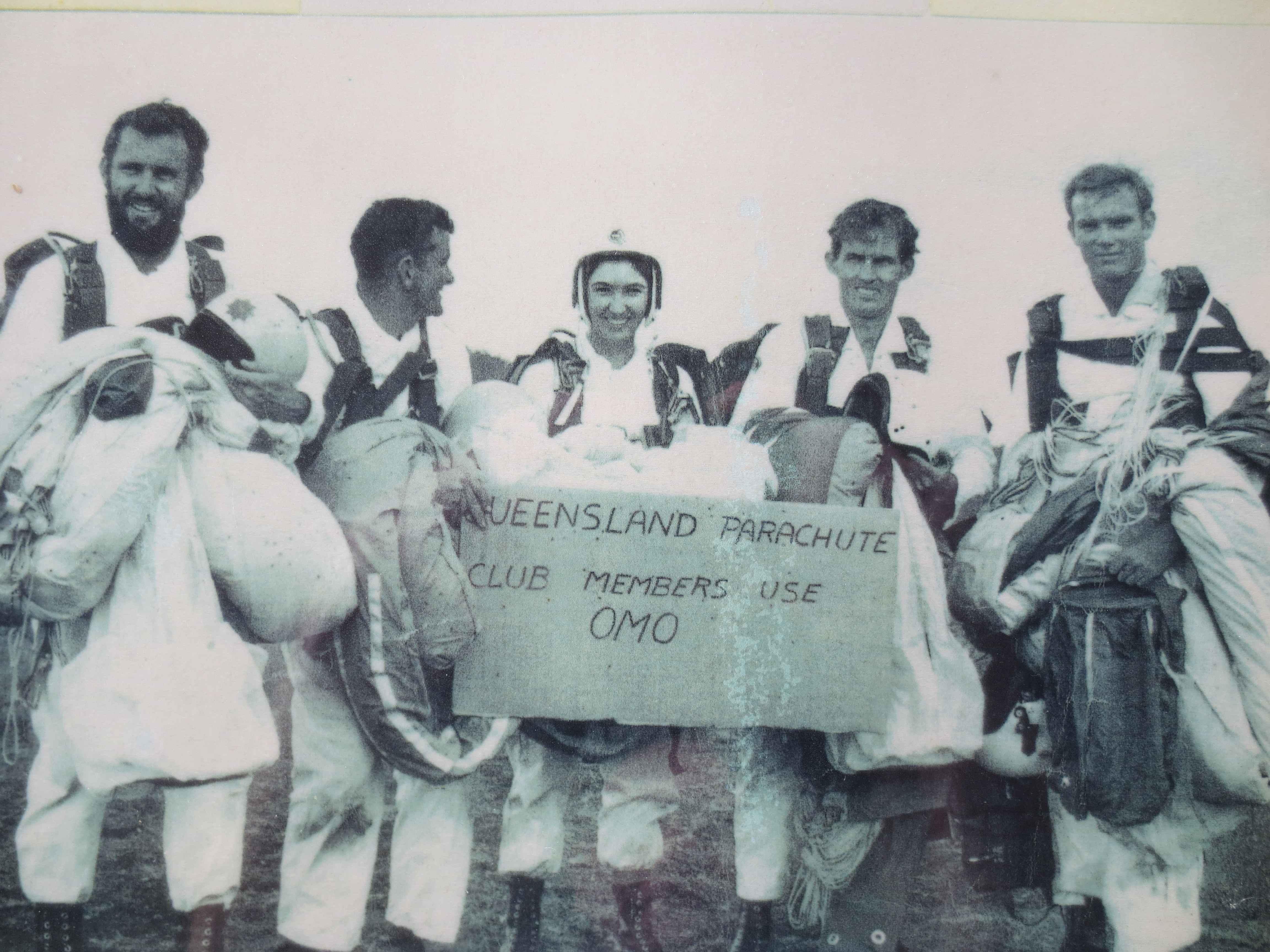 Dave McEvoy's second jump, aged 18, far right
