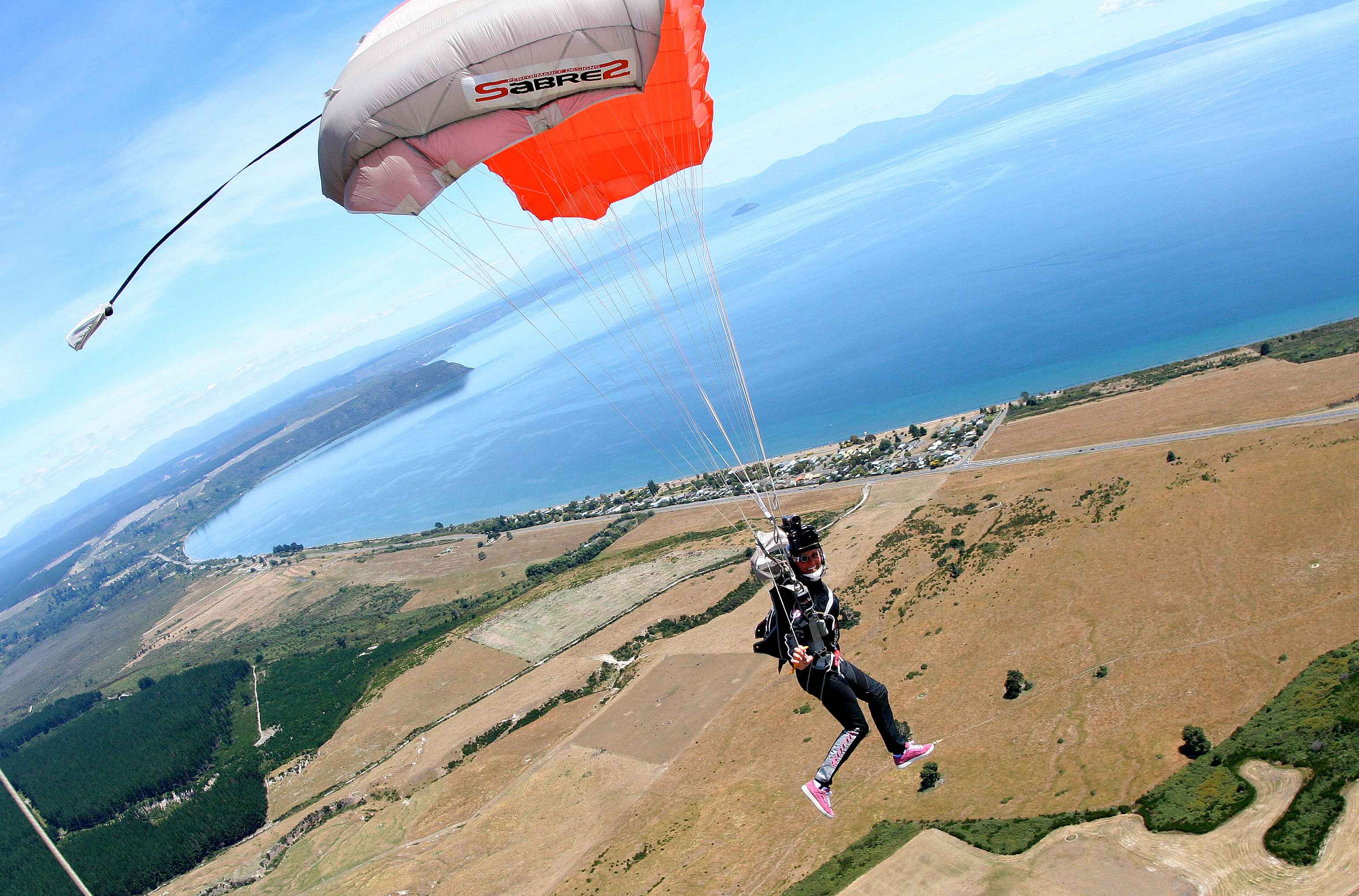 Wendy over Lake Taupo