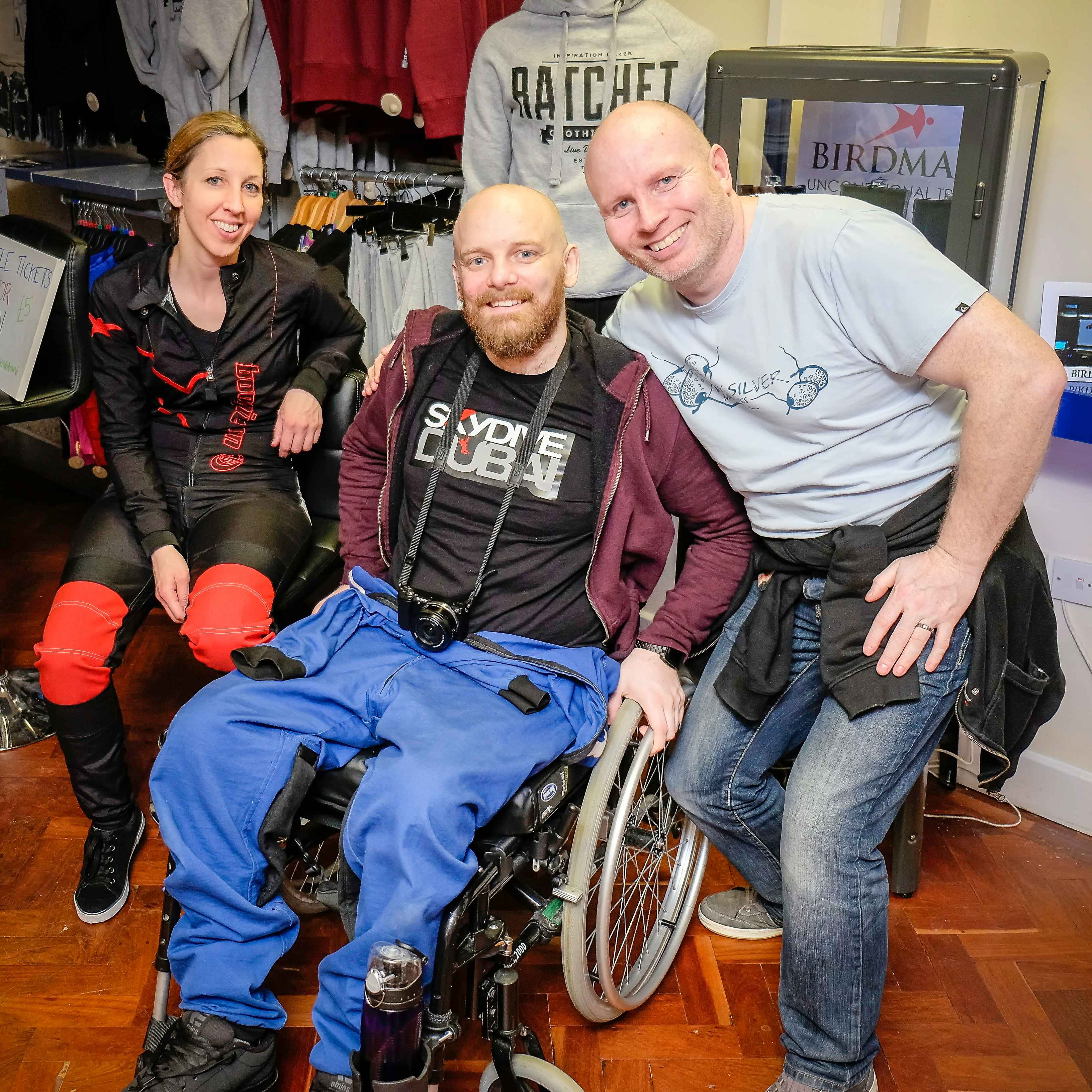 Emma (Ben's teammate), Ben & Paul Mayer, who organised the evening