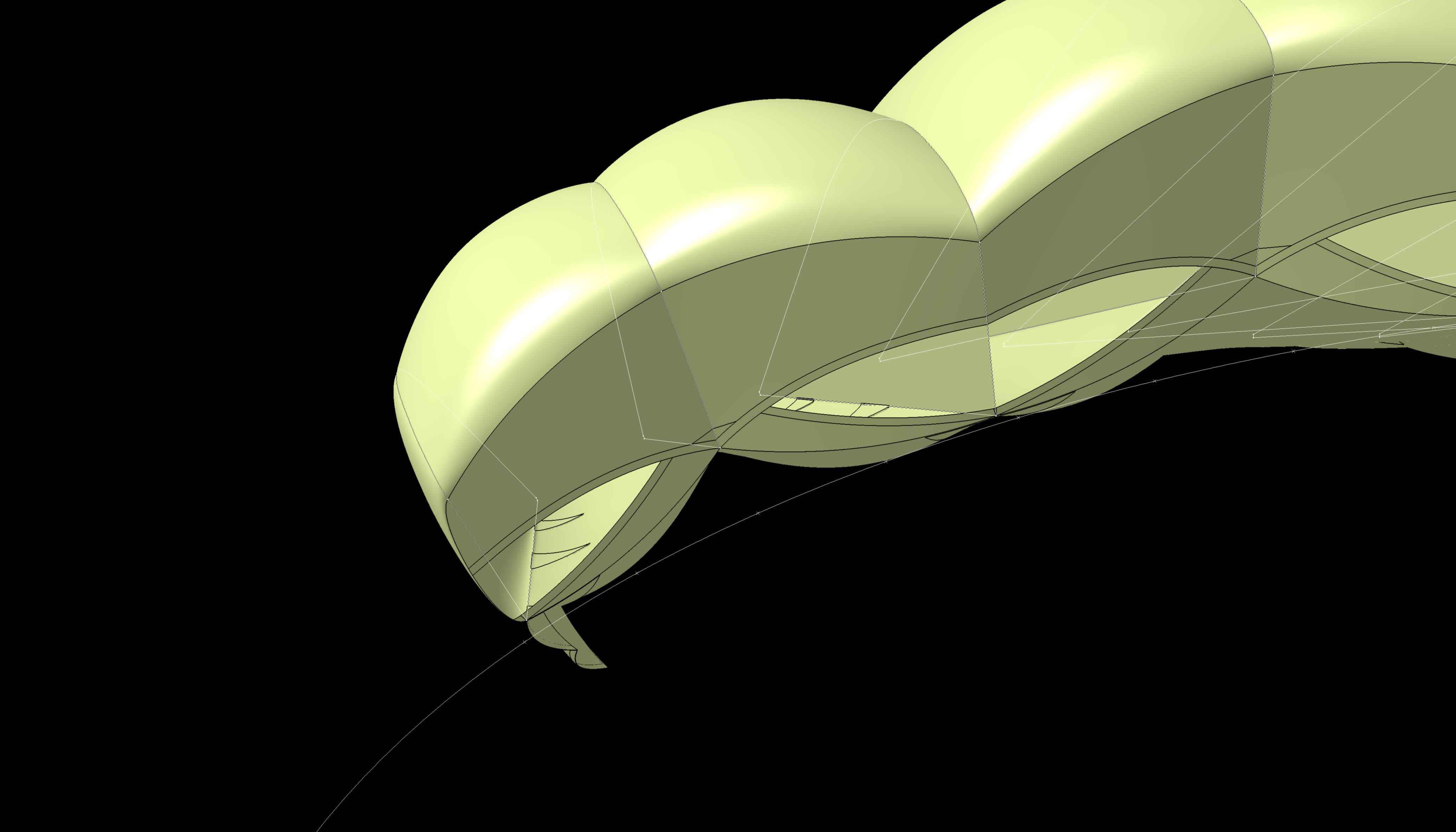 The Crossfire 3's end rib is rotated inward 