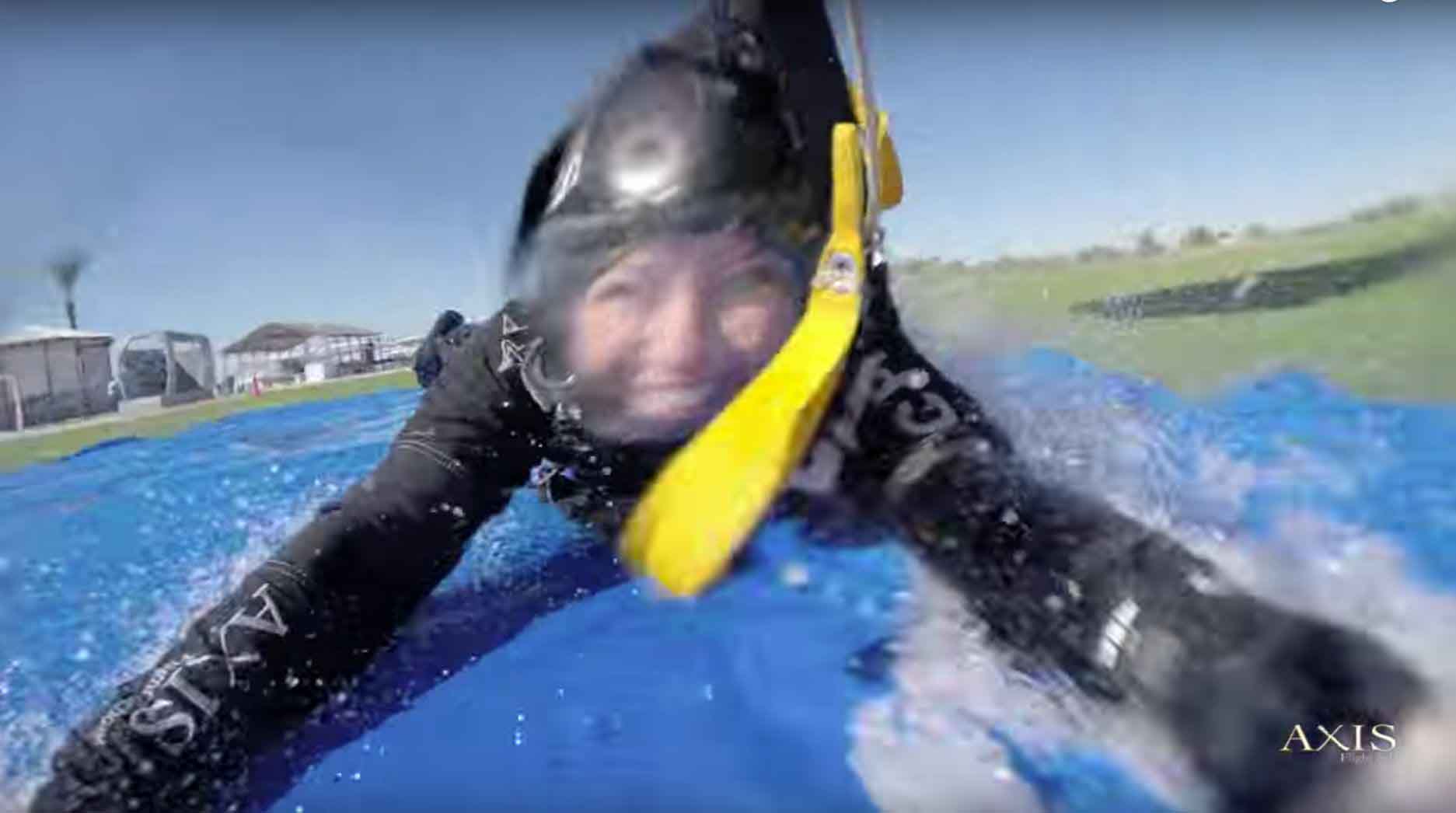 Brianne Thompson slip-sliding it in