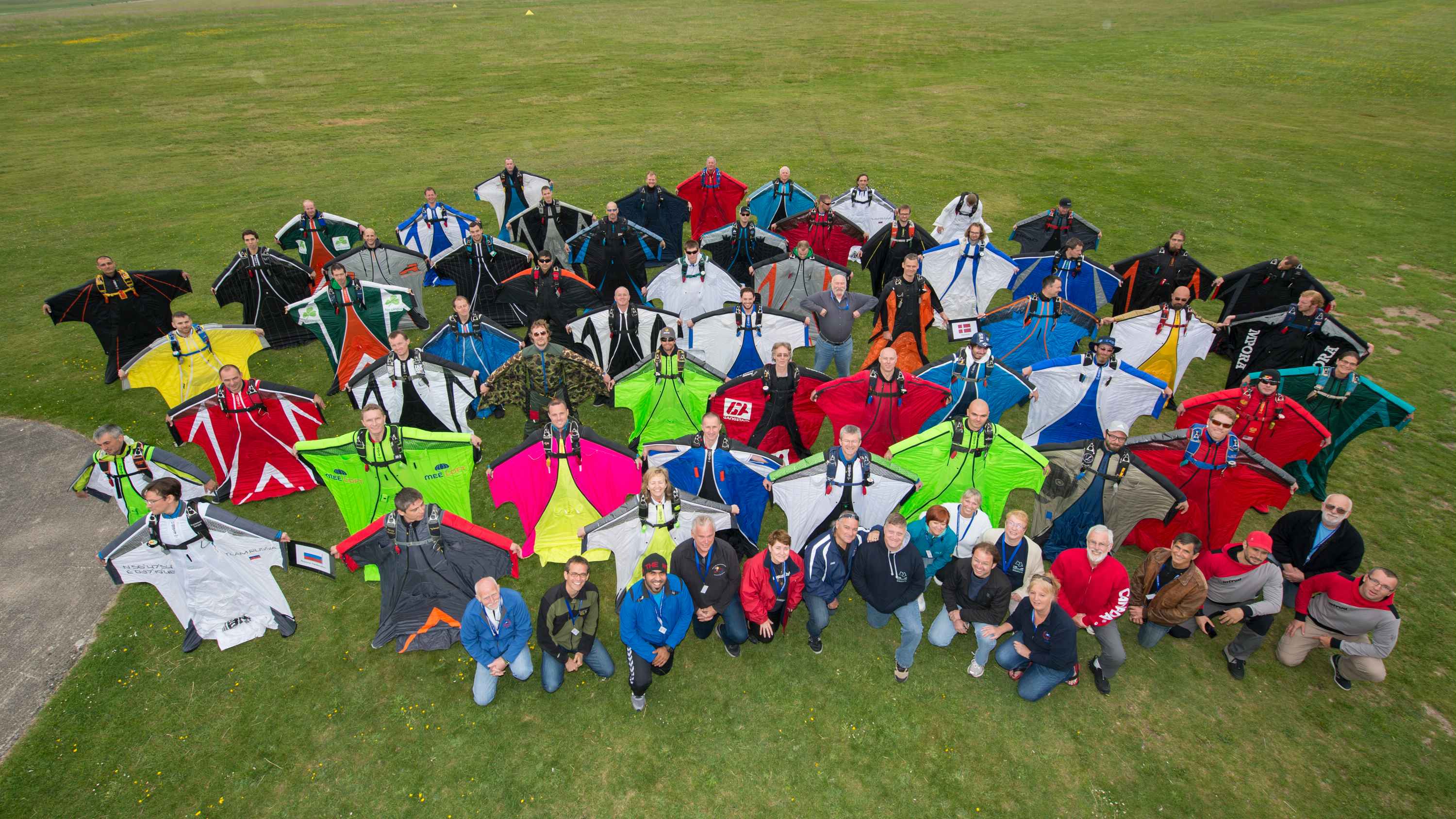 competitors and officials at the first FAI Wingsuit World Cup