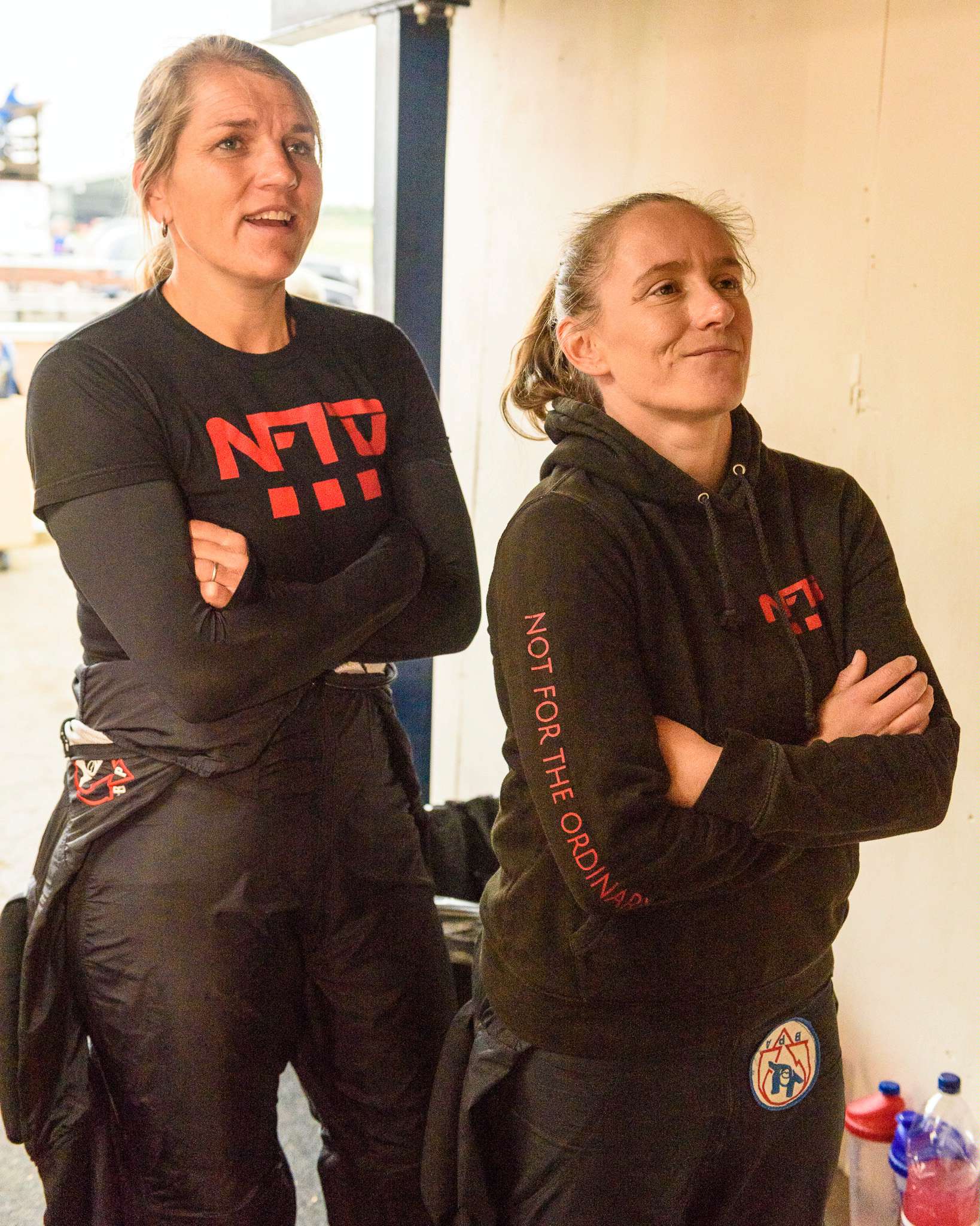 Vana Parker and Maria Russell of NFTO, watching the scoring