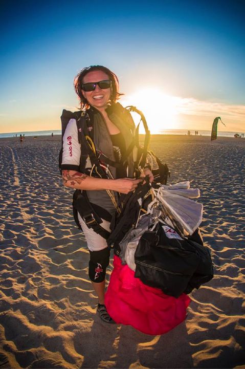 This woman loves her sport!