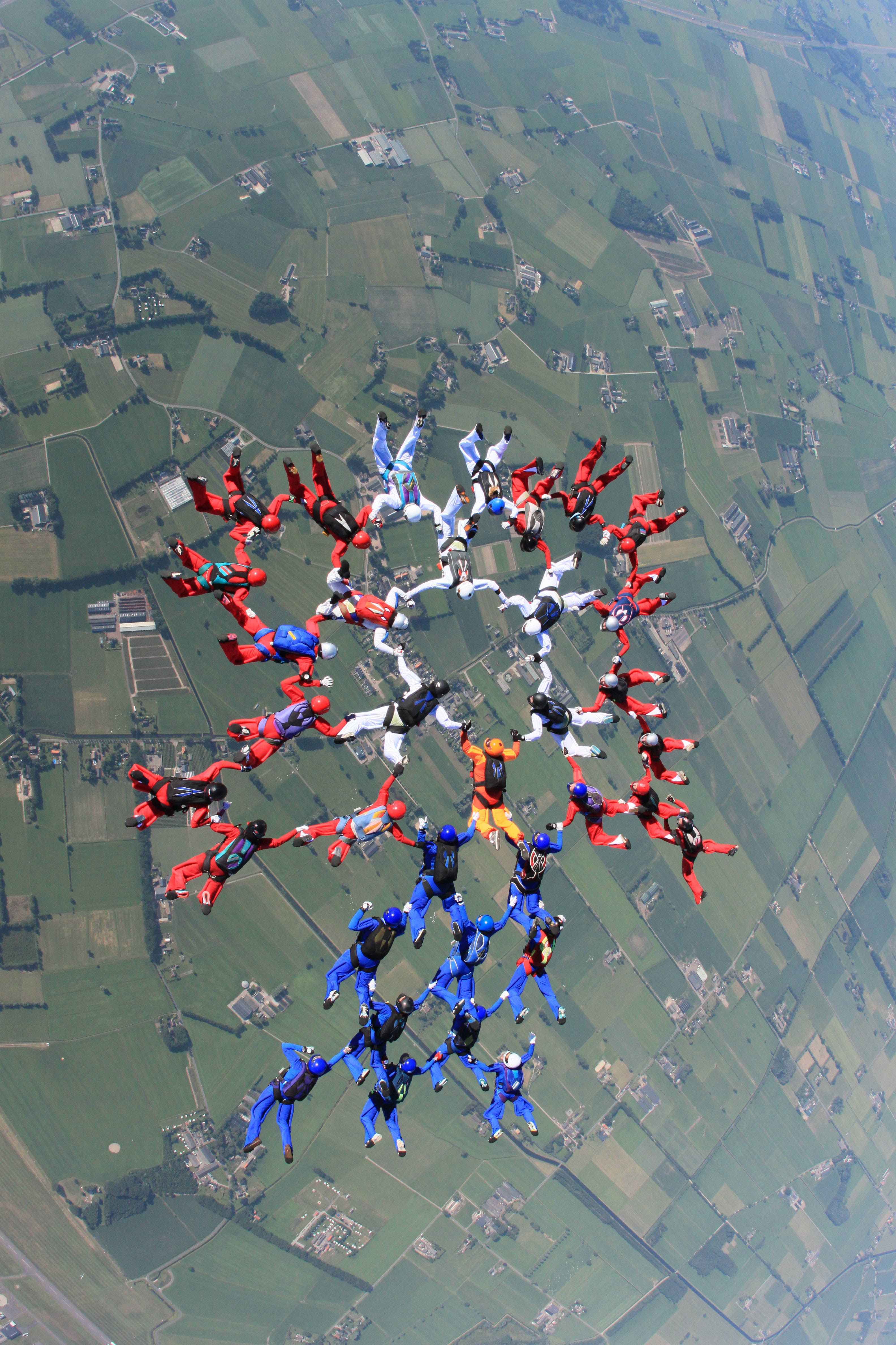 Windmill formation in Dutch colors - almost!