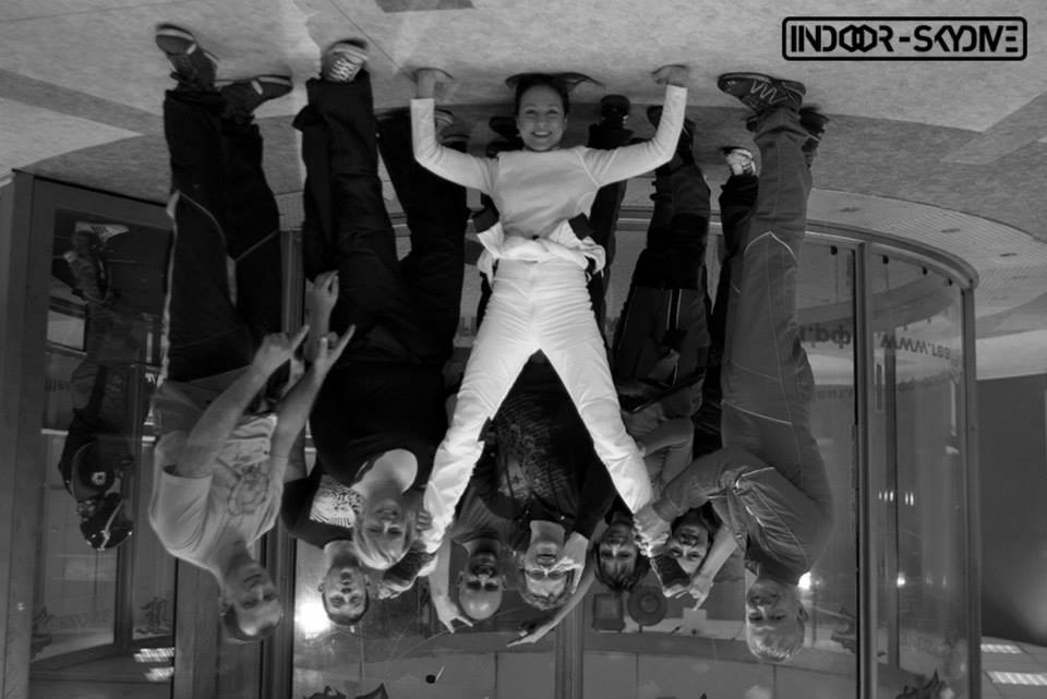 Lise training at Indoor Skydive, Freezone