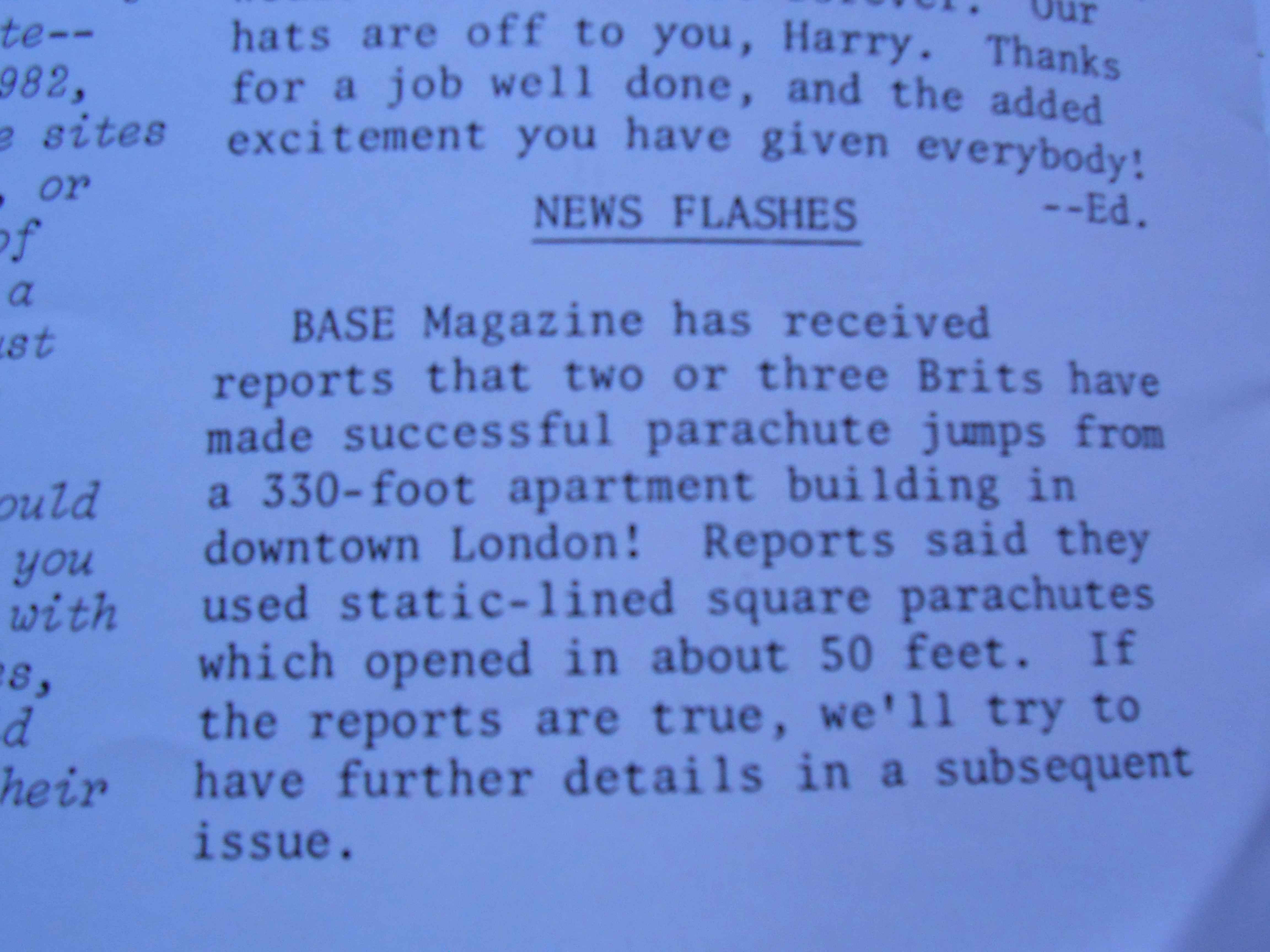 Extract from BASE magazine, 1981