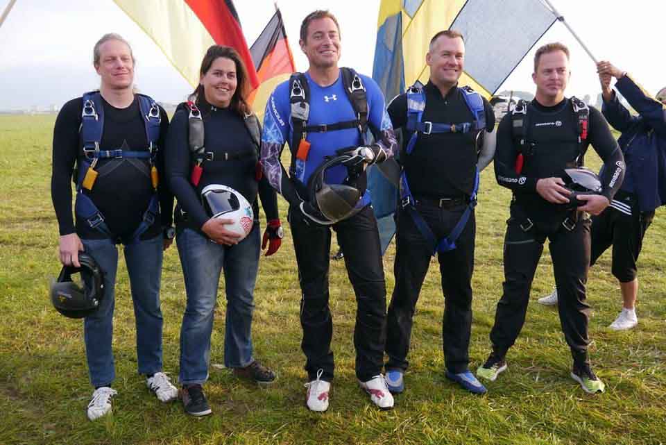 Competitors Richard Weisenhofer, Steffi Hipp, Moritz, Marco Wiederkehr, & Lars Eklund