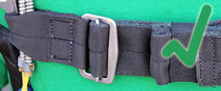 RIGHT! Chest strap correctly routed