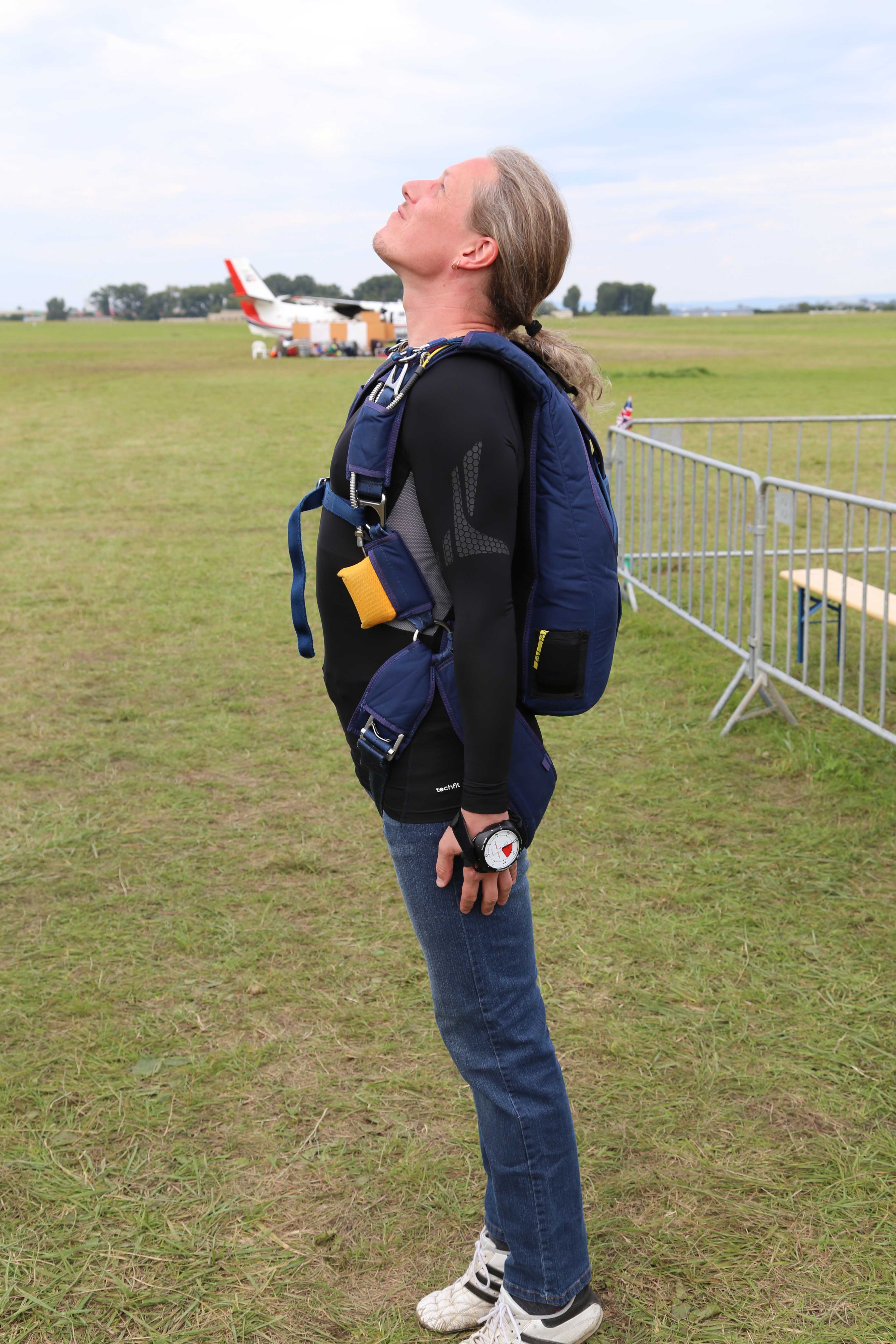 Reinhard Wiesenhofer demonstrating the speed position