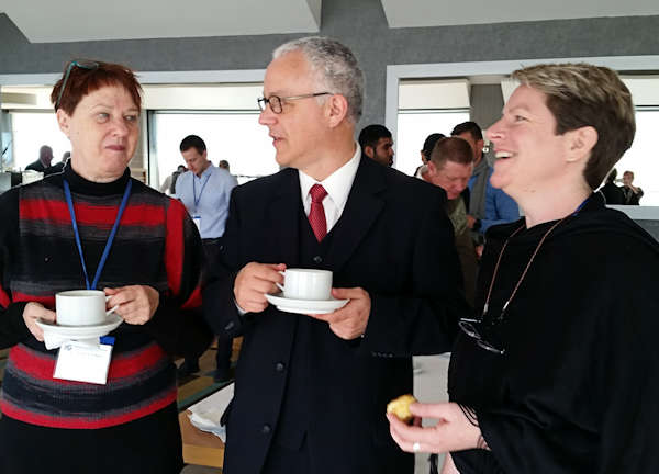 Elisabet Mikaelsson, (Delegate SWE),  Manuel Alberto Da Silva Almeida (Organiser of Plenary and Delegate (POR), Tash Higman (Official Observer, UK) 