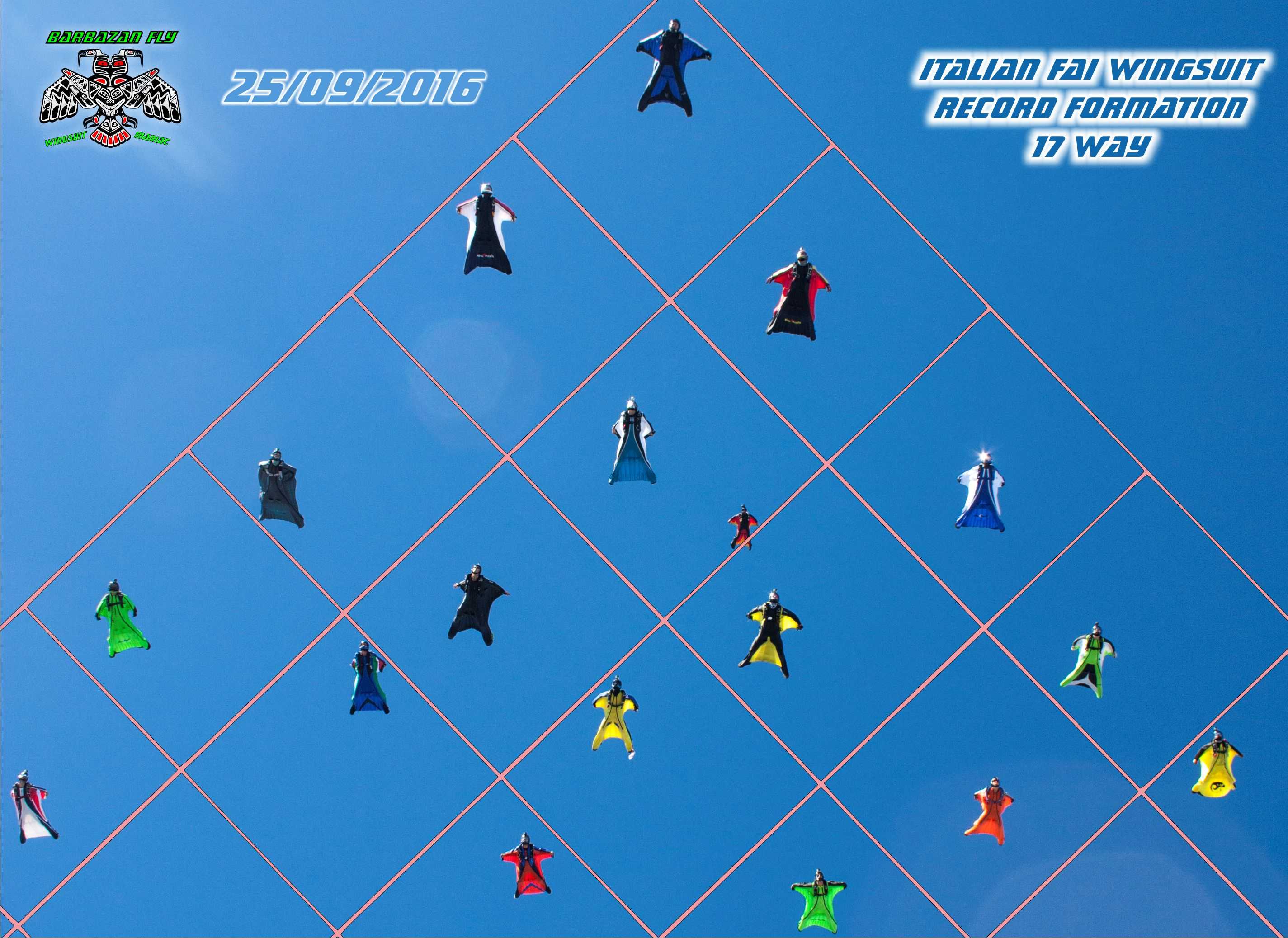 Italian Wingsuit record (17) judged with grid