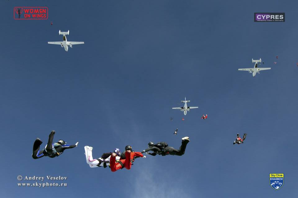 Exit, Turbolet in the lead, two Antonov 28s flying trail