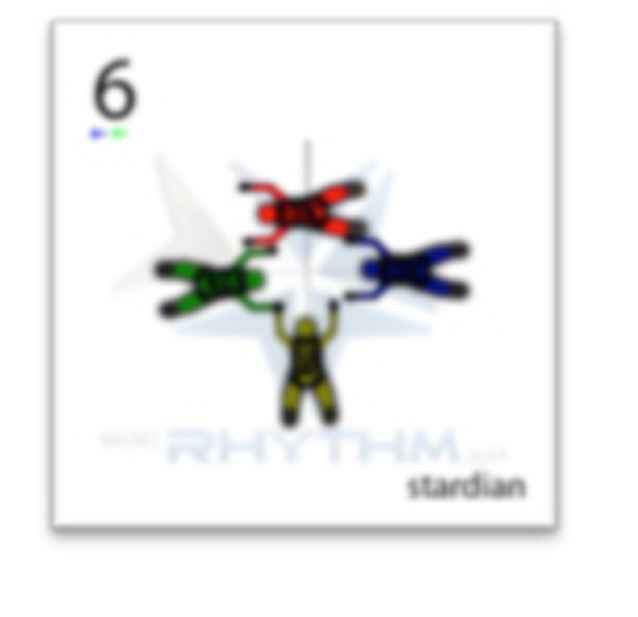 The start of a no contact Stardian block (Point is red, Outside Center green)