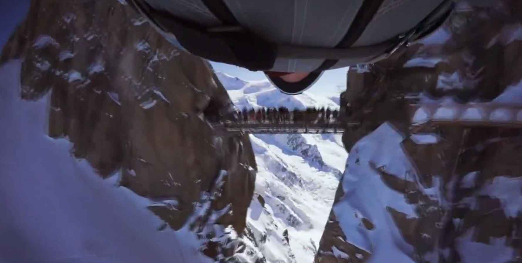 Ludo approaching Bridge Auguille du Midi