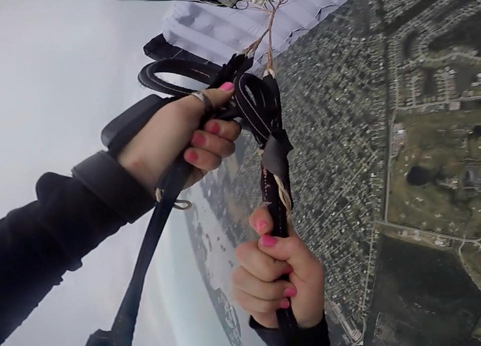 Jeannie Bartholomew about to chop her Peregrine 64