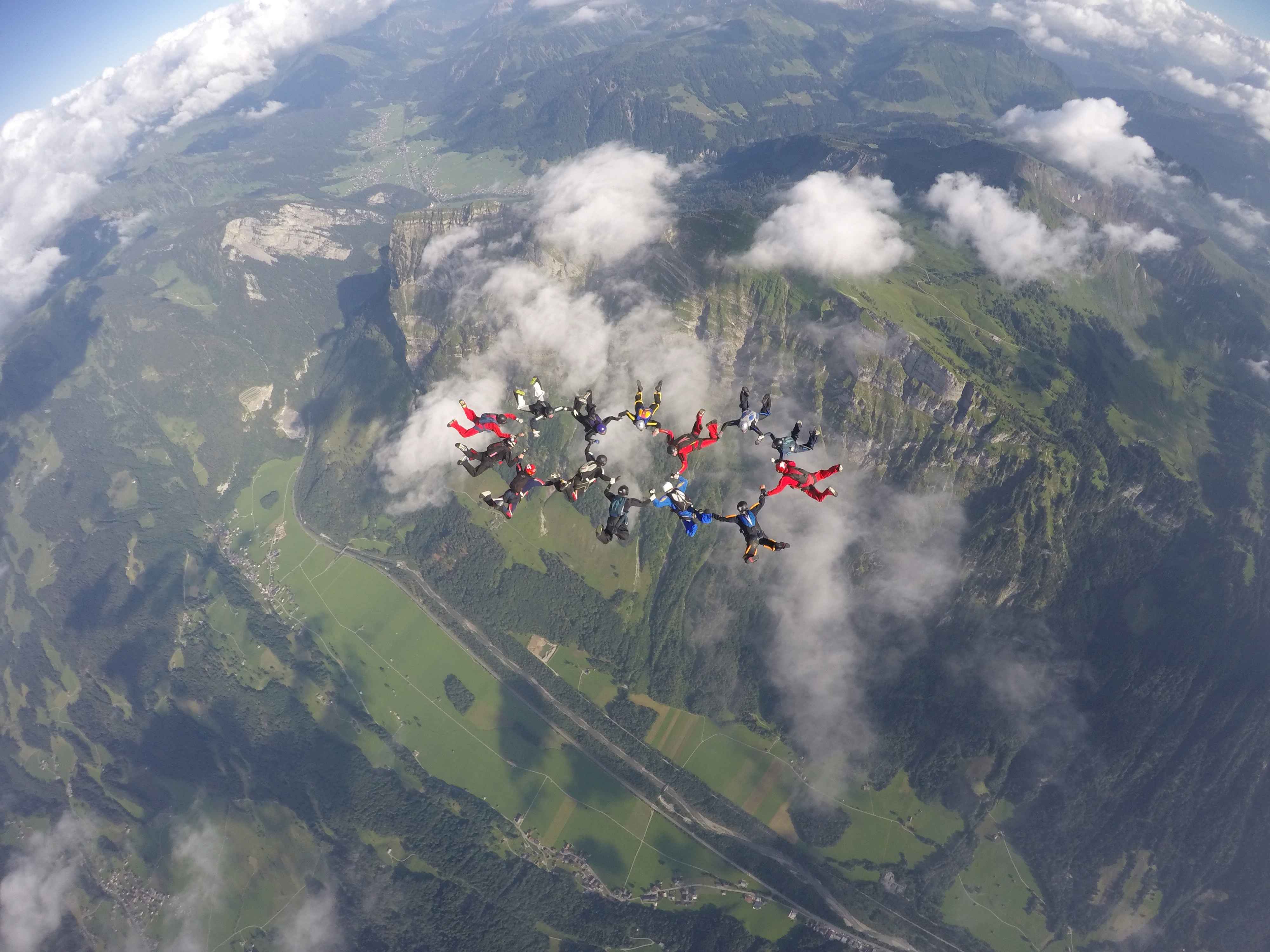 Dieter's group, jumping into Bregenzerwald