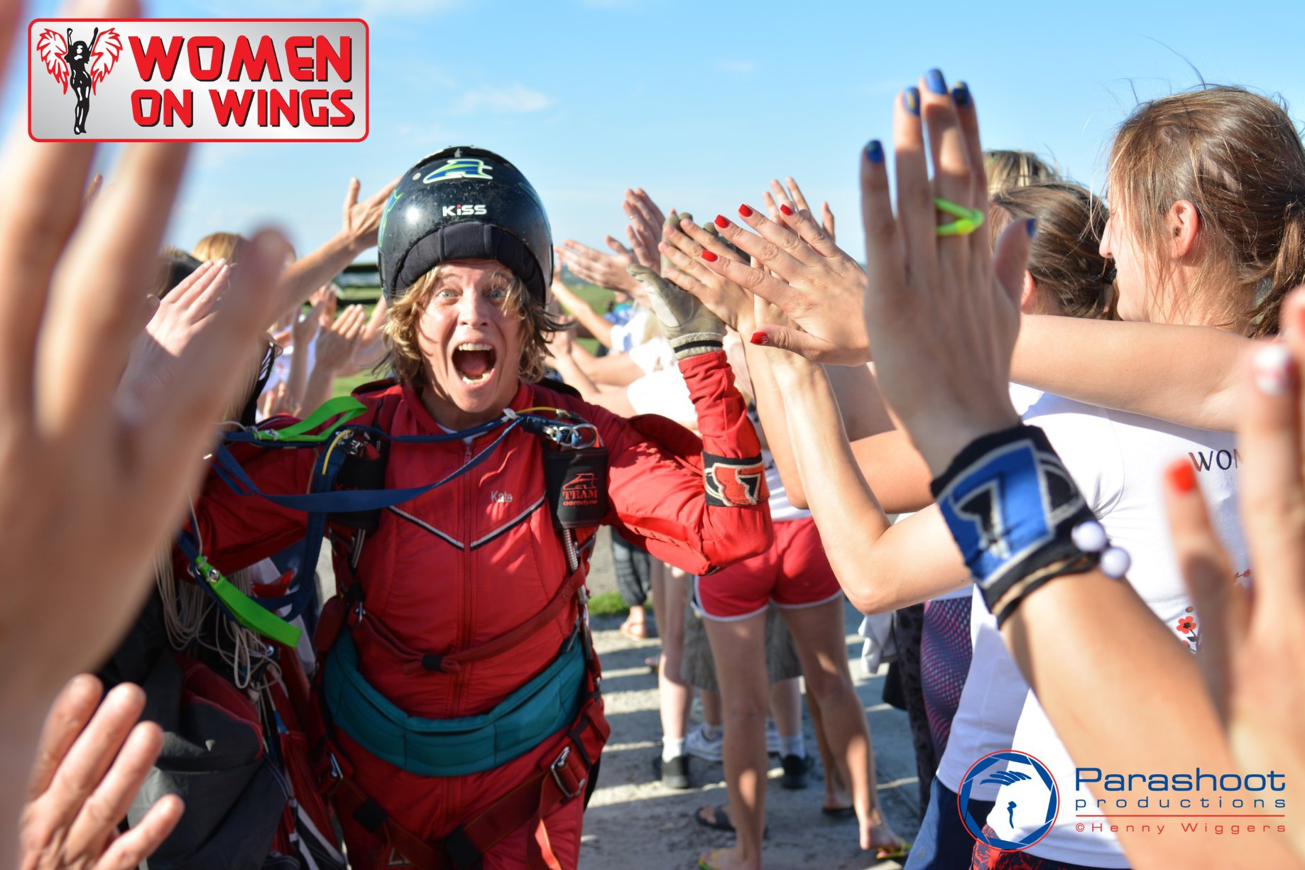 Organizer Kate Cooper-Jensen after one of the World Record jumps