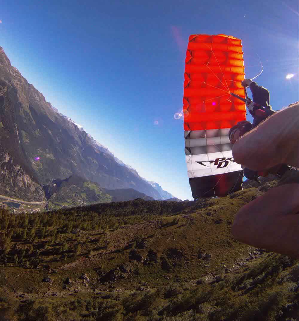 Jasper enjoying mountain swooping