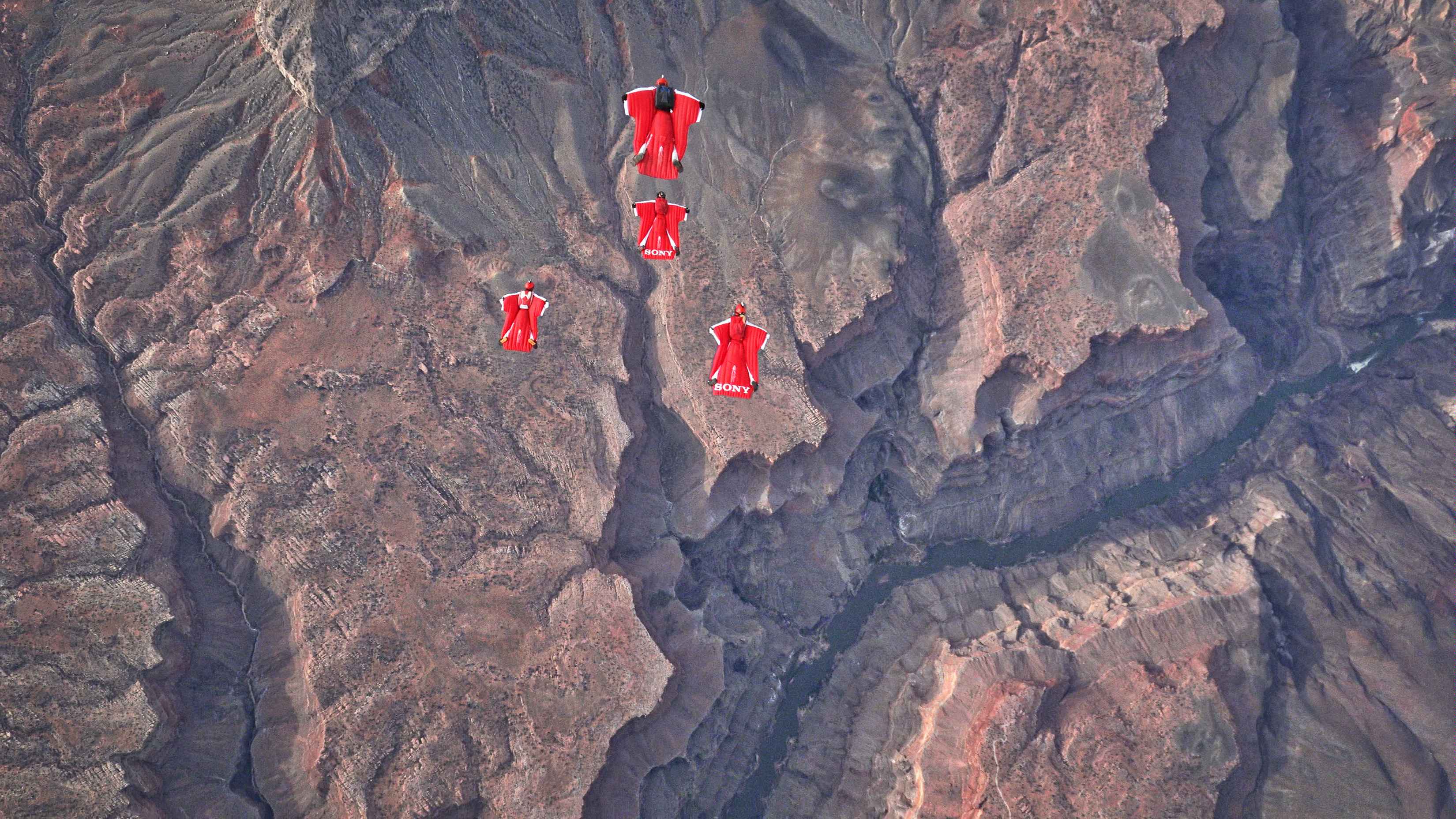 4-way flight over the Canyon
