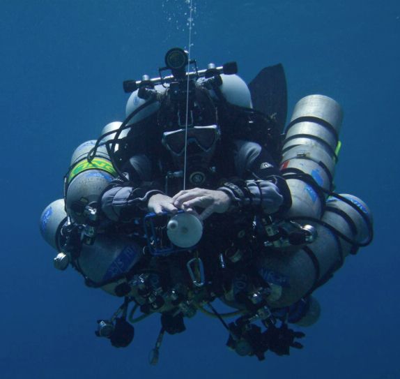 Dr Guy Garman in 2014, after only 2 years diving, 1 year prior to his fatal world record