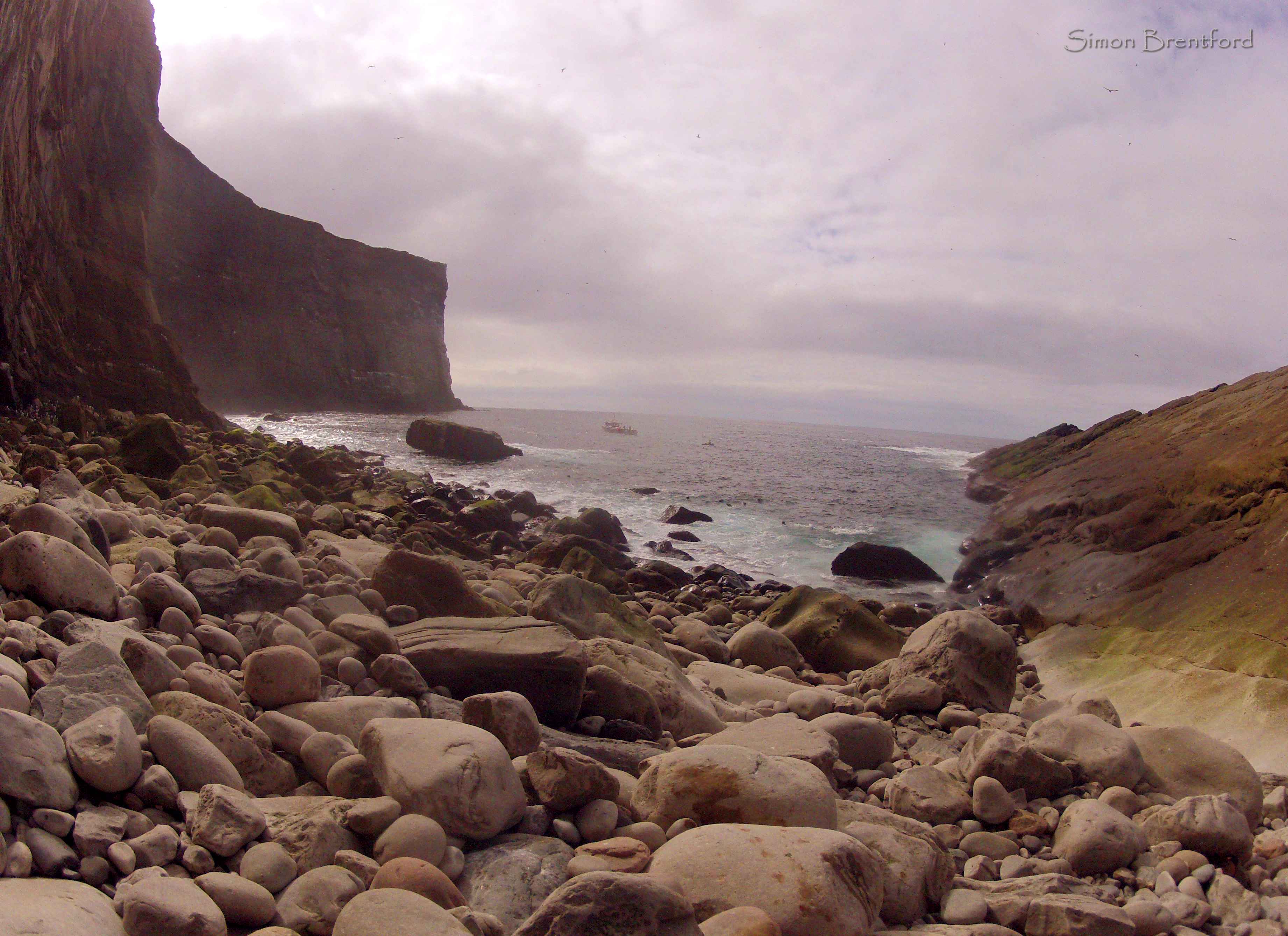 Nebbifield 'beach', Simon's landing area