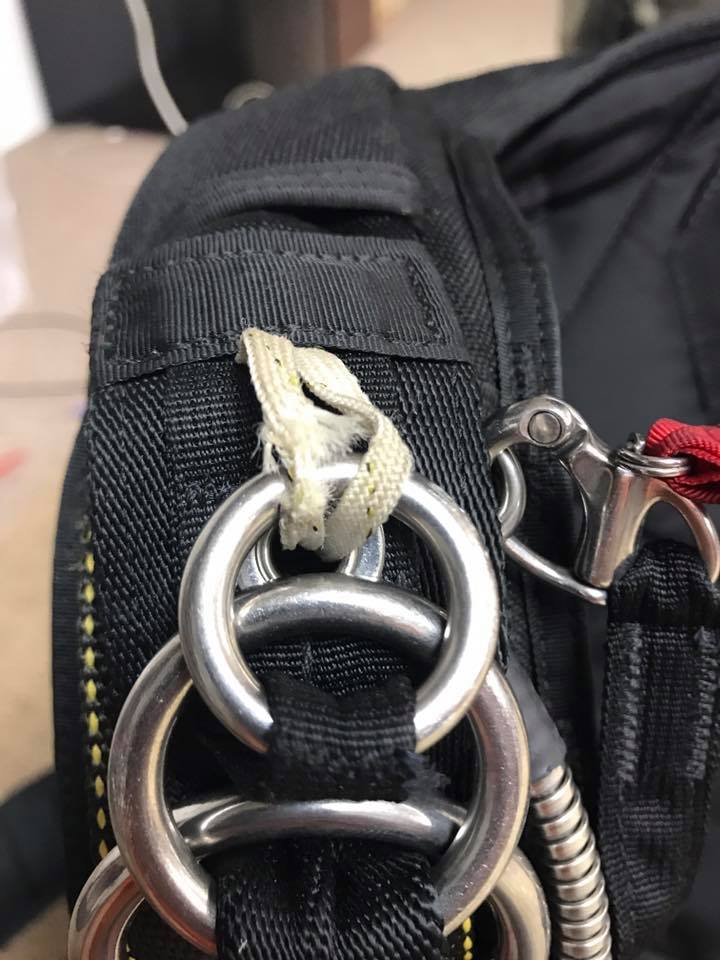 Worn 3-ring loop – picked up in the plane!