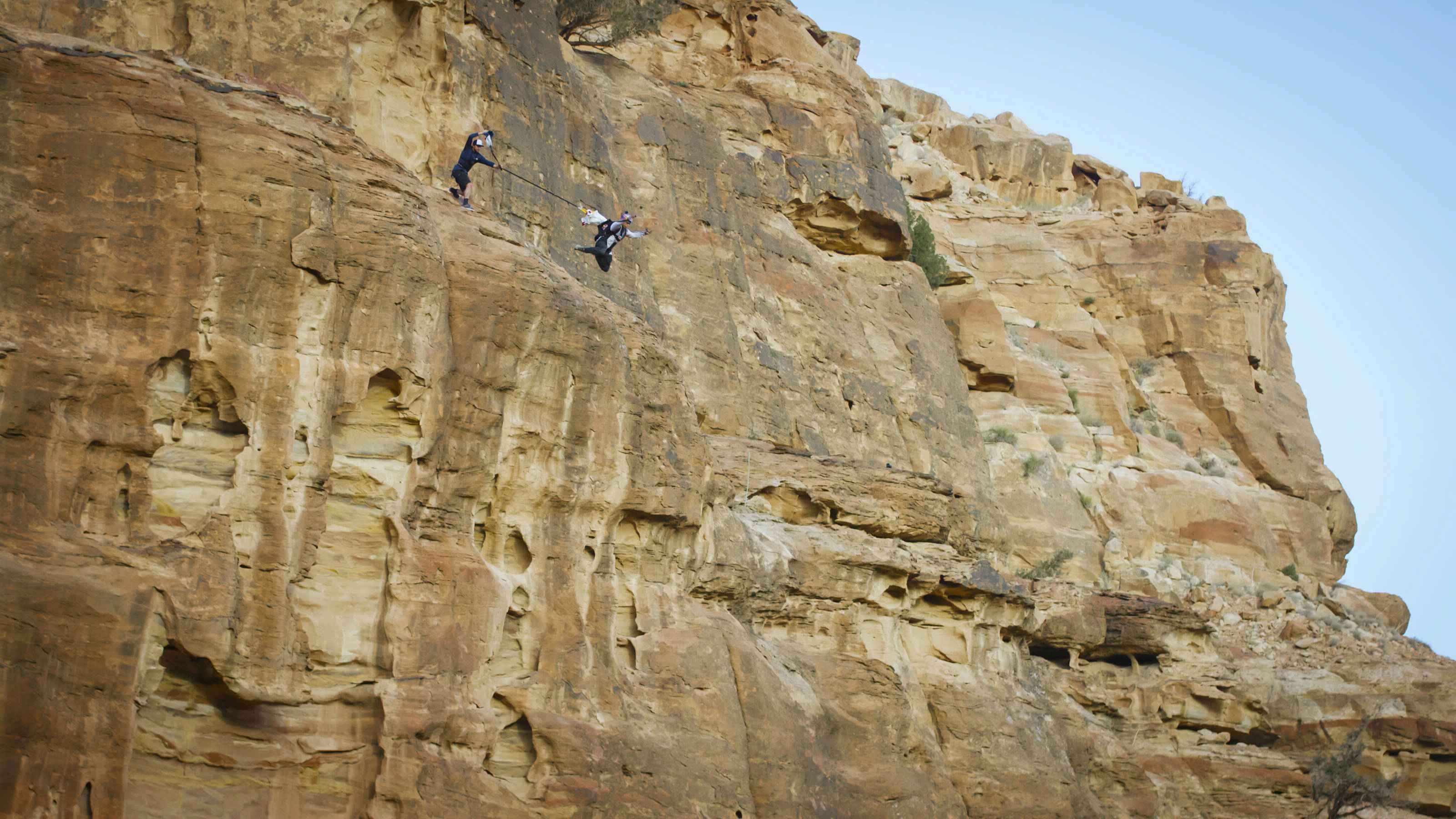 Miles Daisher  jumps Petra, Jordan
