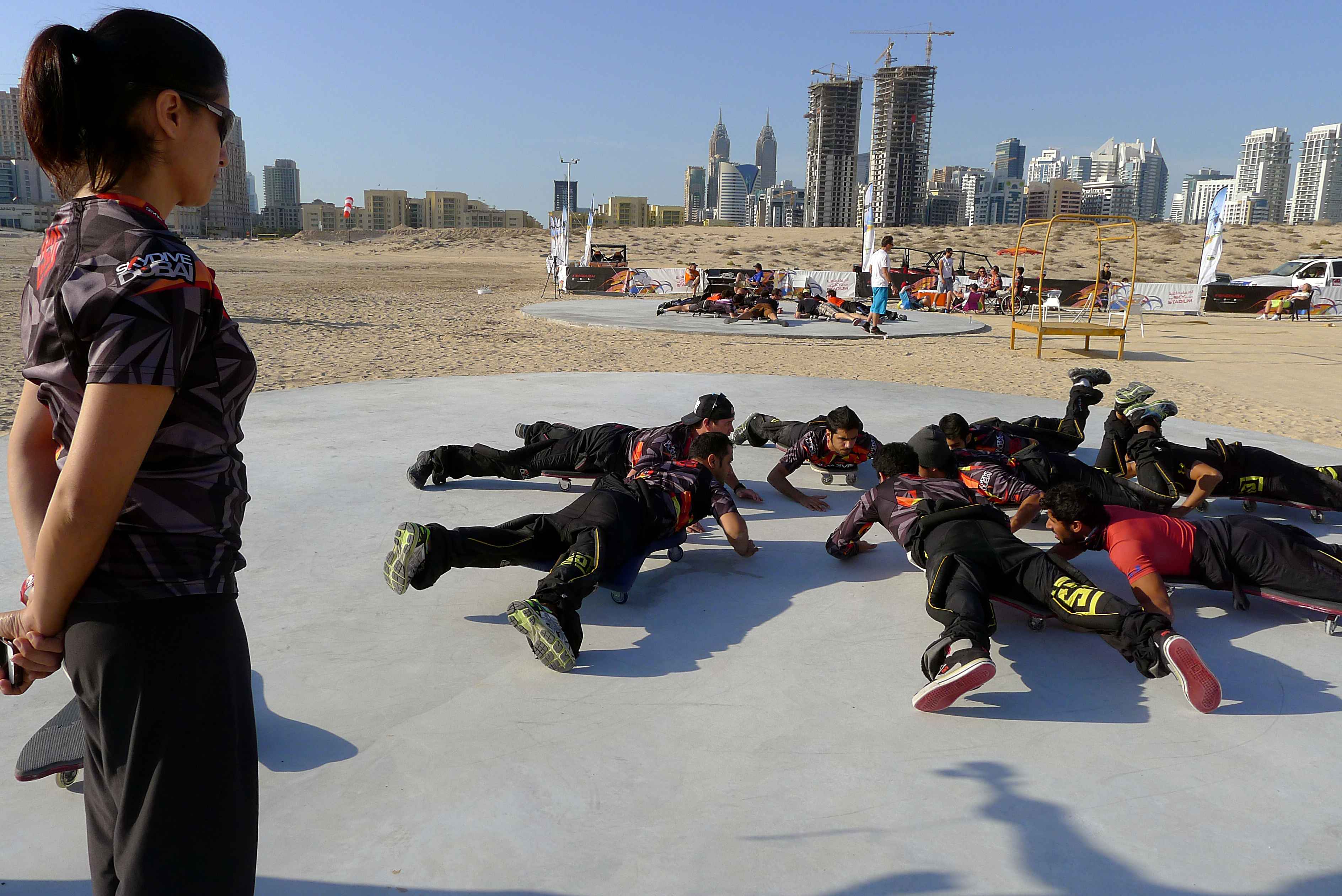 UAE dirtdiving with coach Eliana Rodriguez