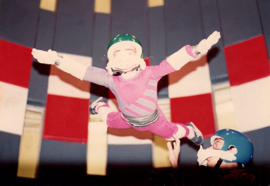 Young Melissa flying in Pigeon Forge, Tennessee, c 1984