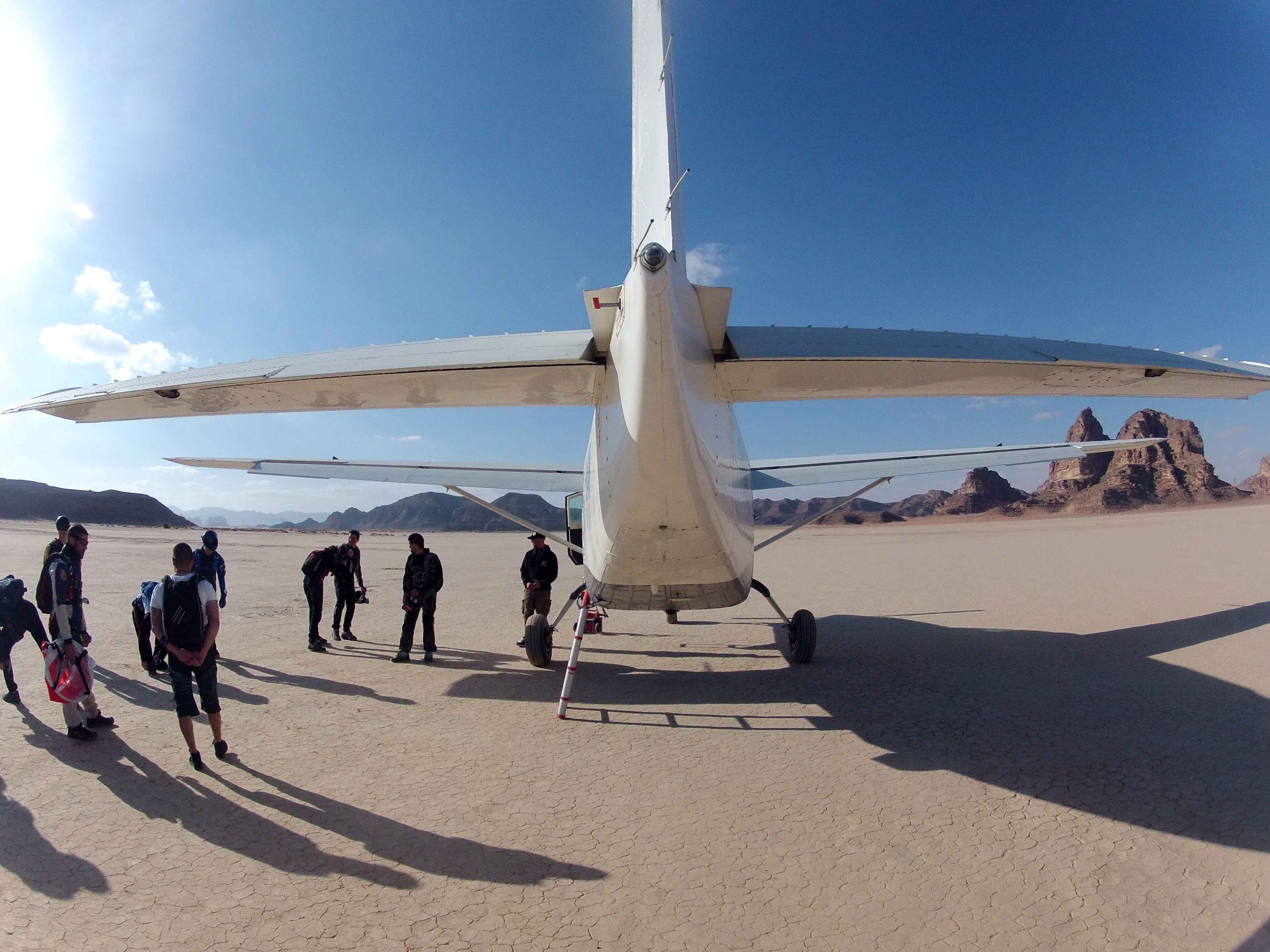 Emplaning in the desert!