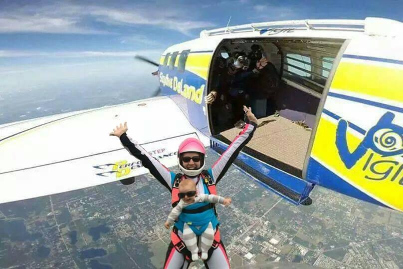 FAKE PhotoShop photo of 'baby's first tandem' - obviously this jump did not happen
