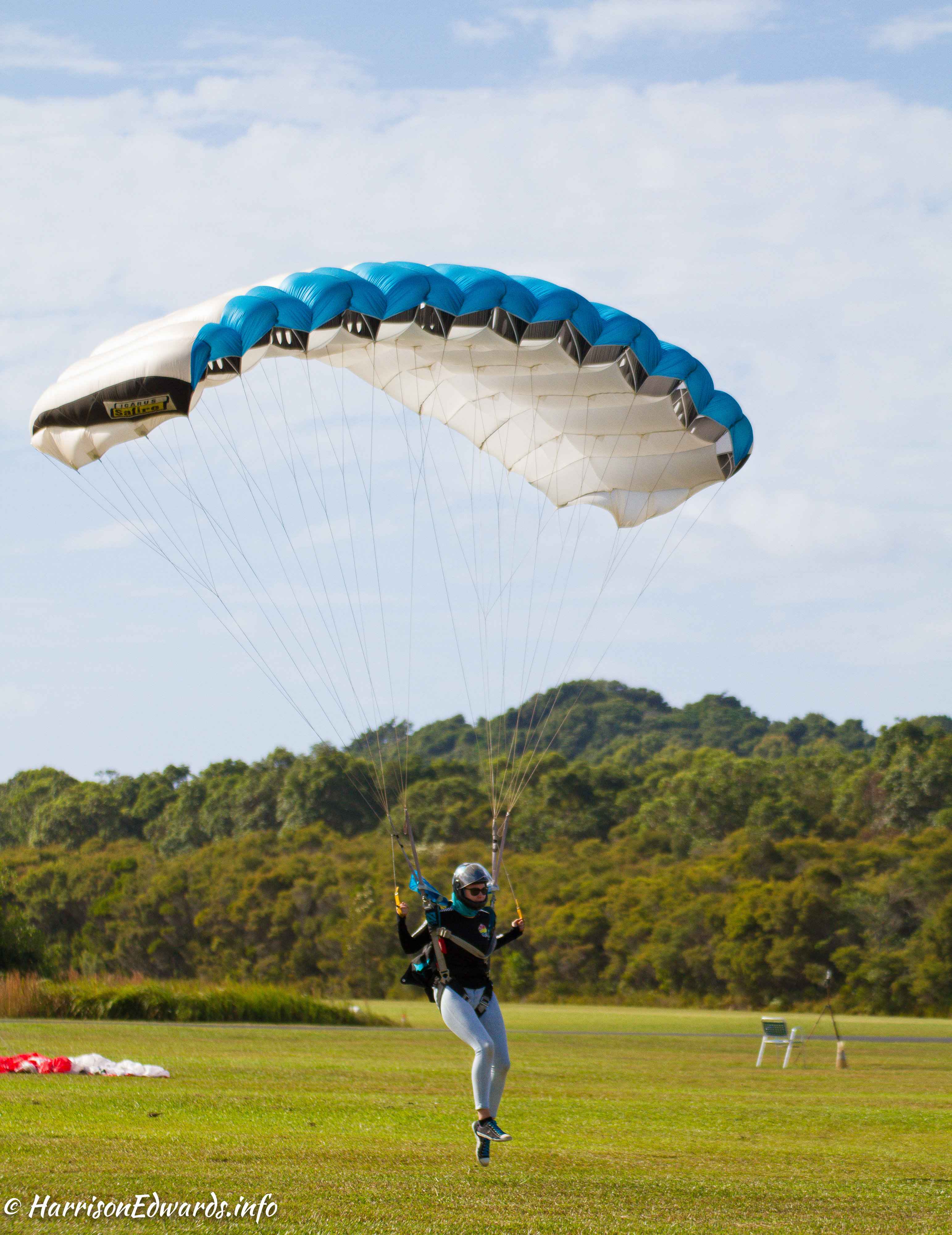 Jill Grantham under her Safire 3