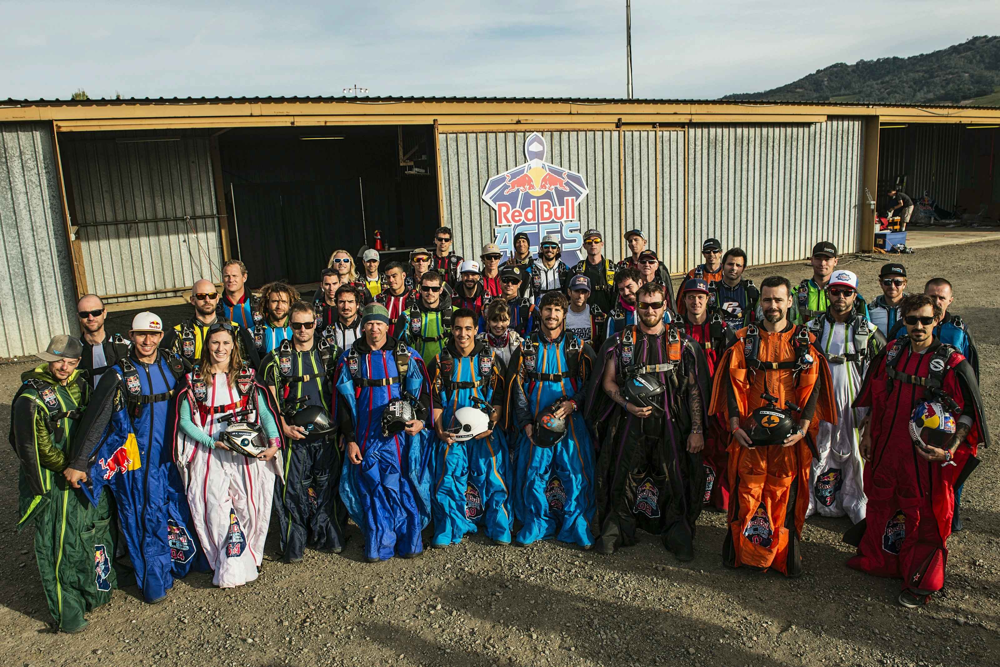 The field of elite wingsuit pilots entering the Aces