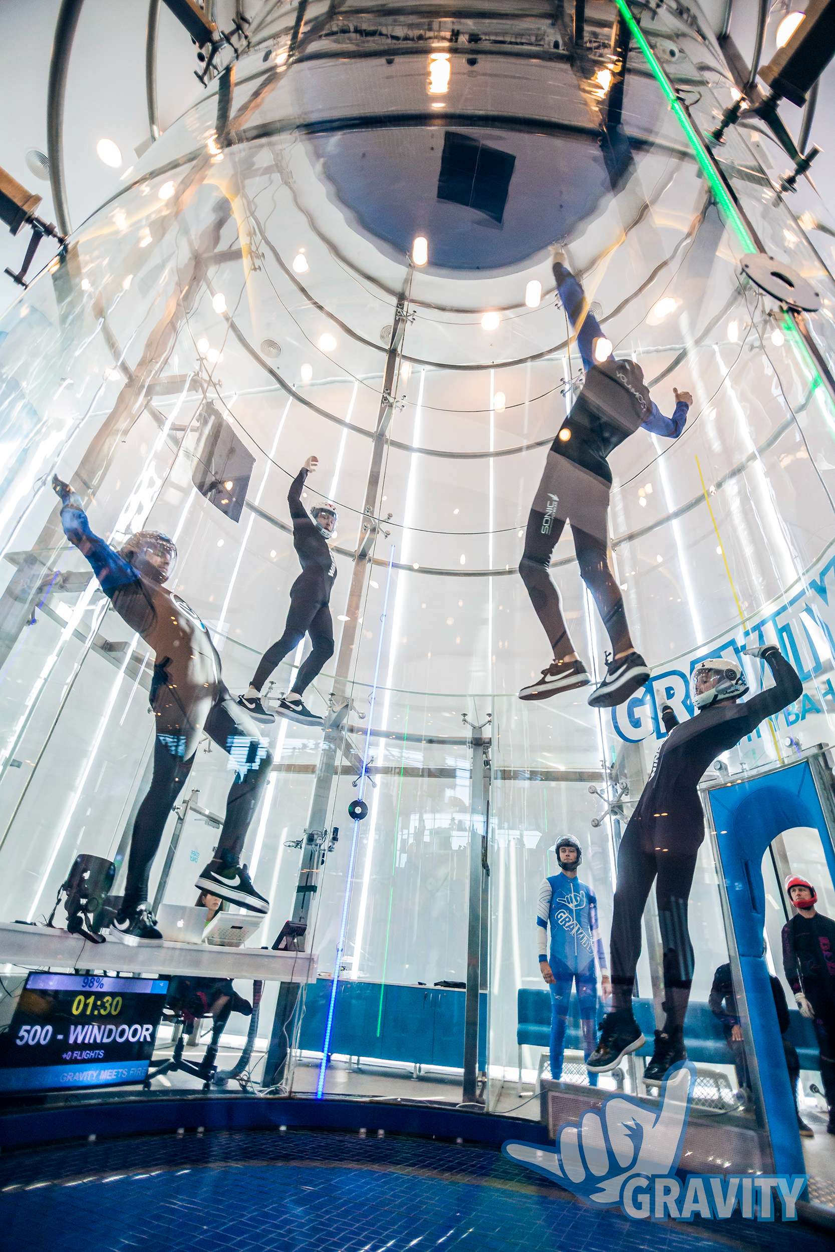 Allow plenty of time to train at the new tunnel to get used to the air flow. Photo shows Windoor at Gravity