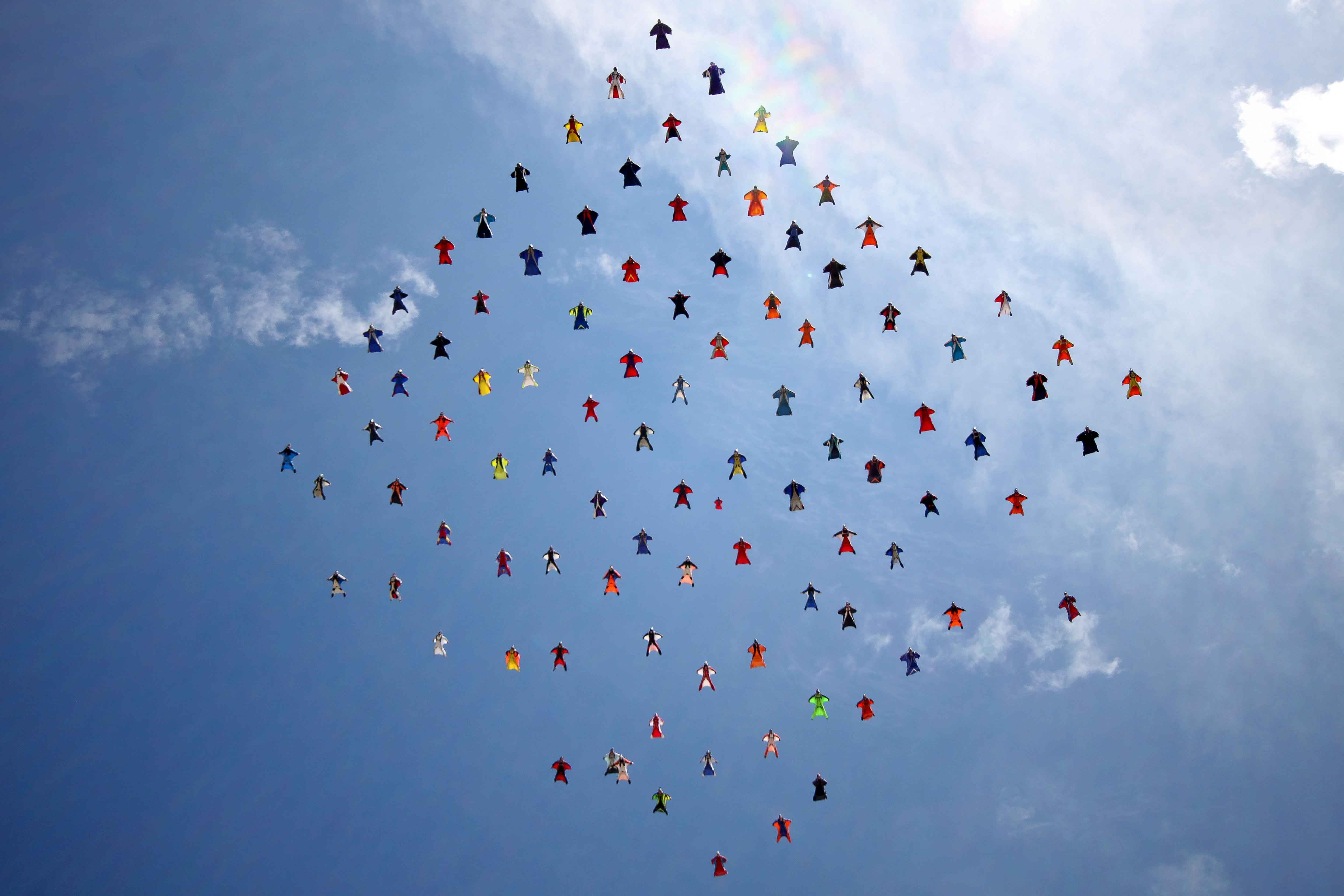 100-way World Record flock