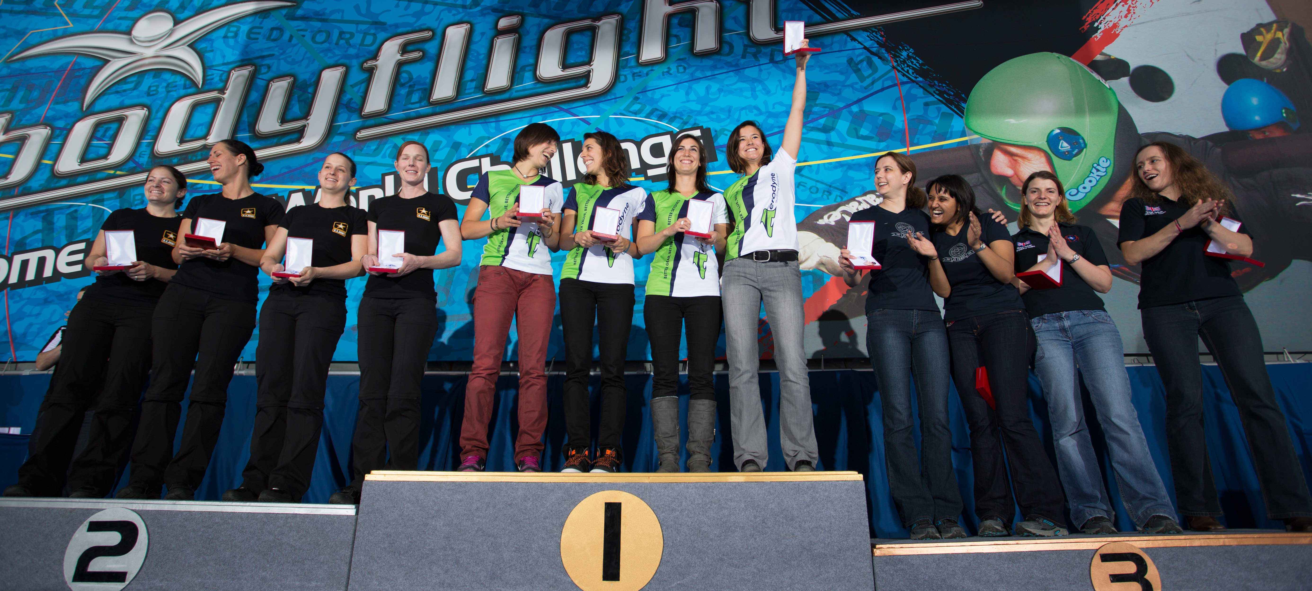 Female 4-way podium