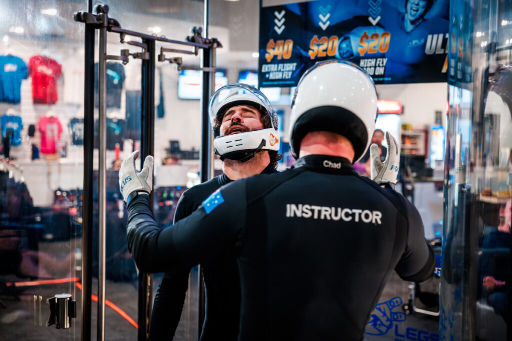 Two tunnel flyers competing