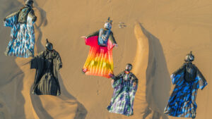 skydivers in africa wingsuit